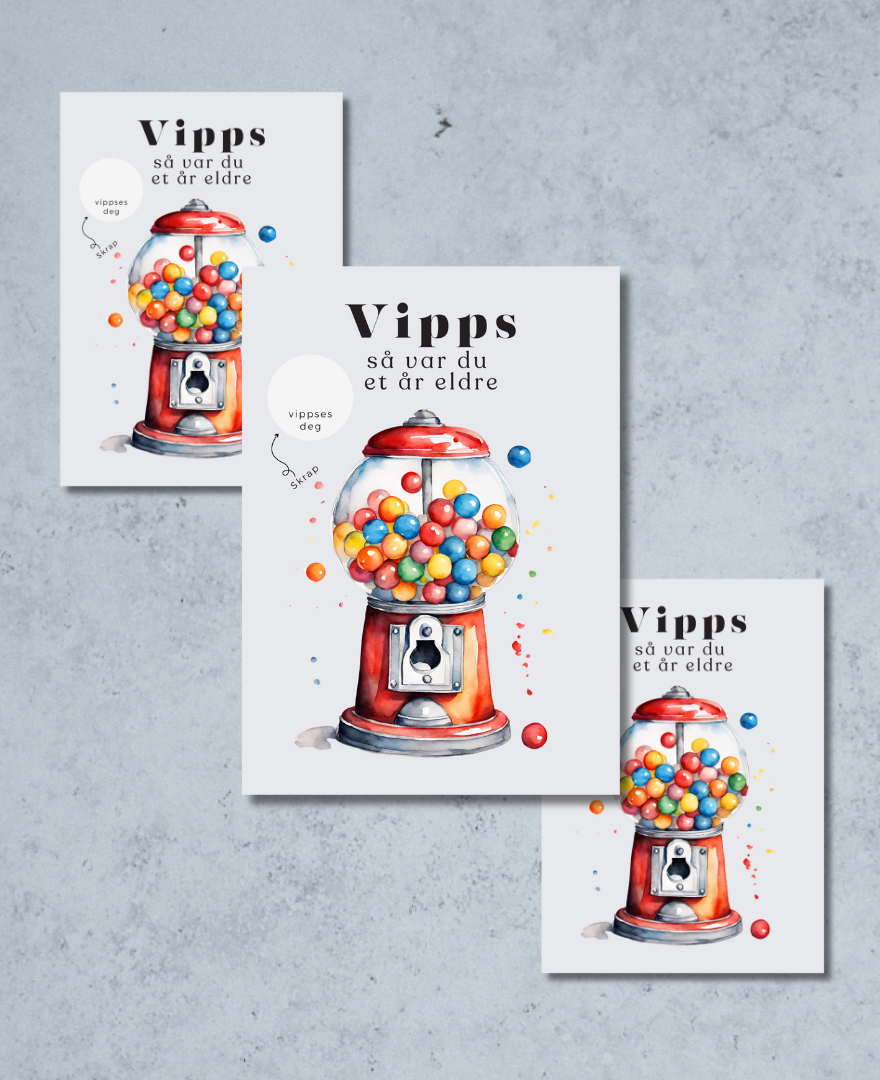 3pk Vipps Skrapekort - Candy