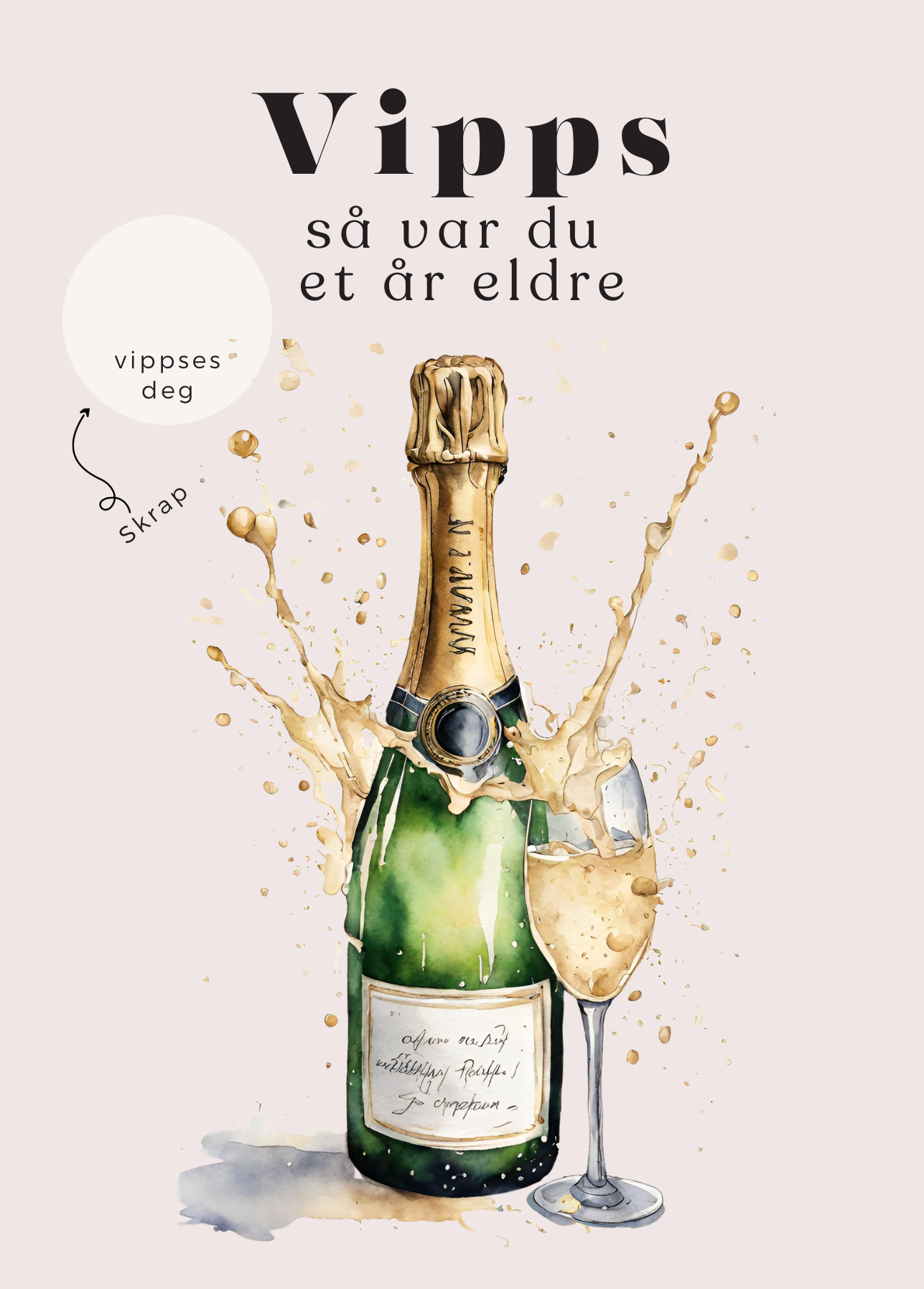 3pk Vipps Skrapekort - Bubbles