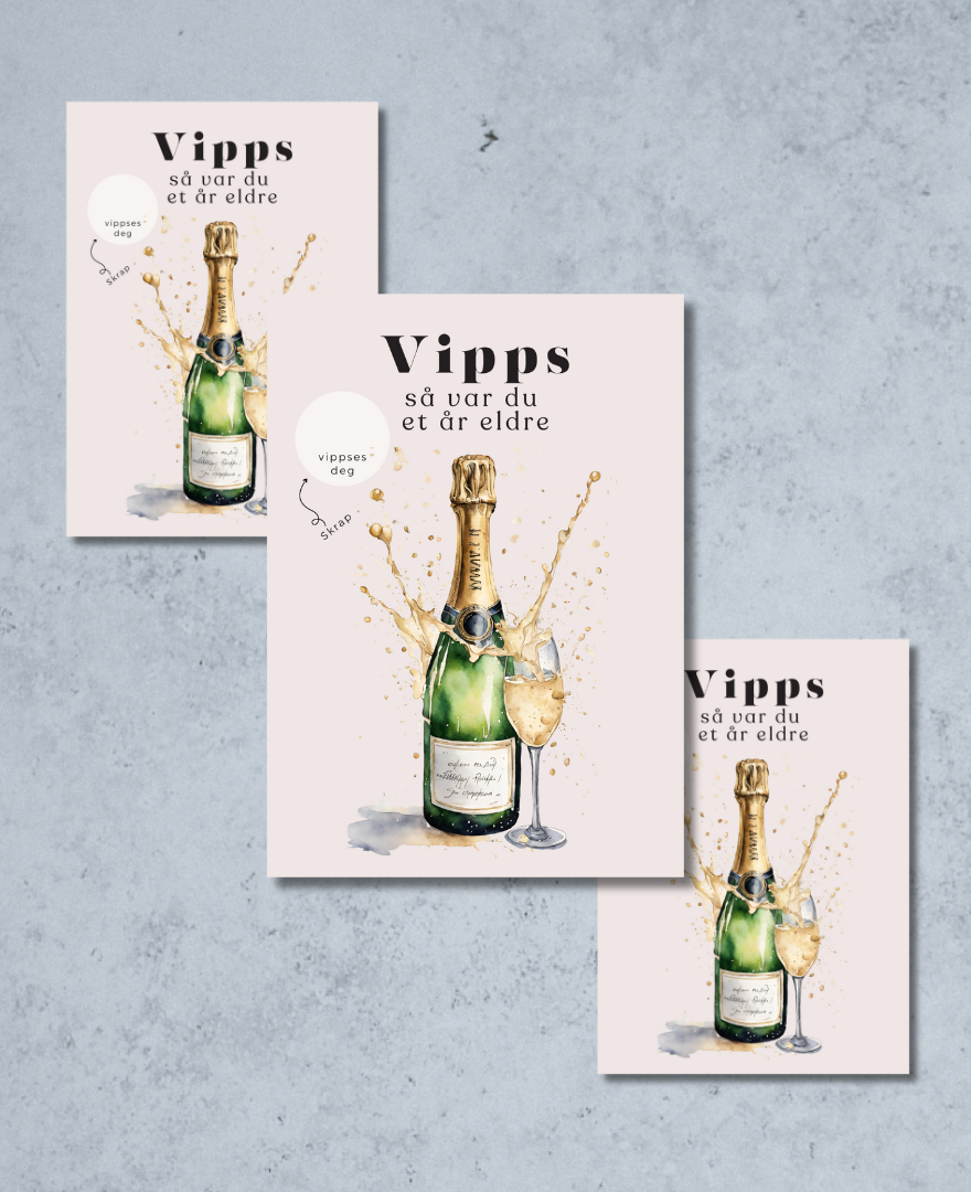 3pk Vipps Skrapekort - Bubbles