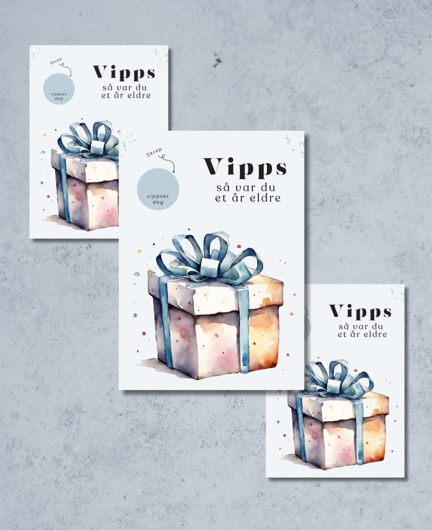 3pk Vipps Skrapekort - Present