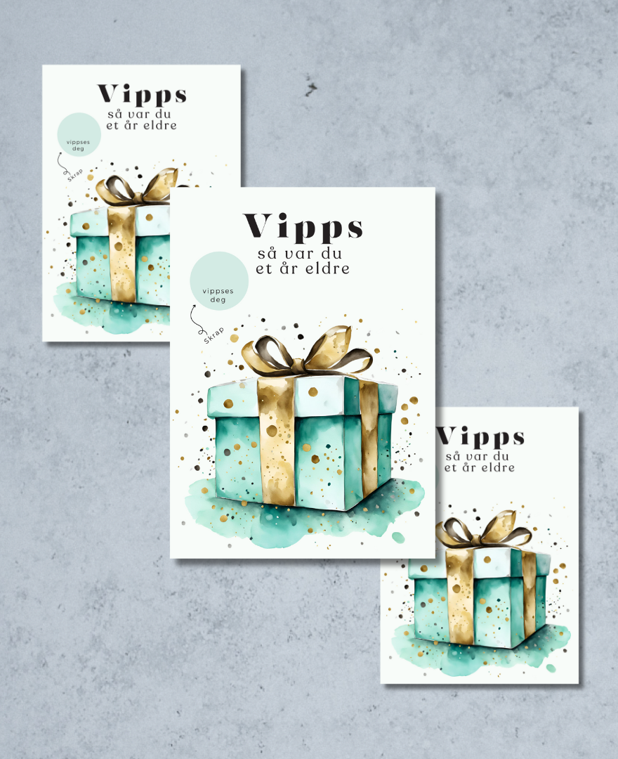 3pk Vipps Skrapekort - Present
