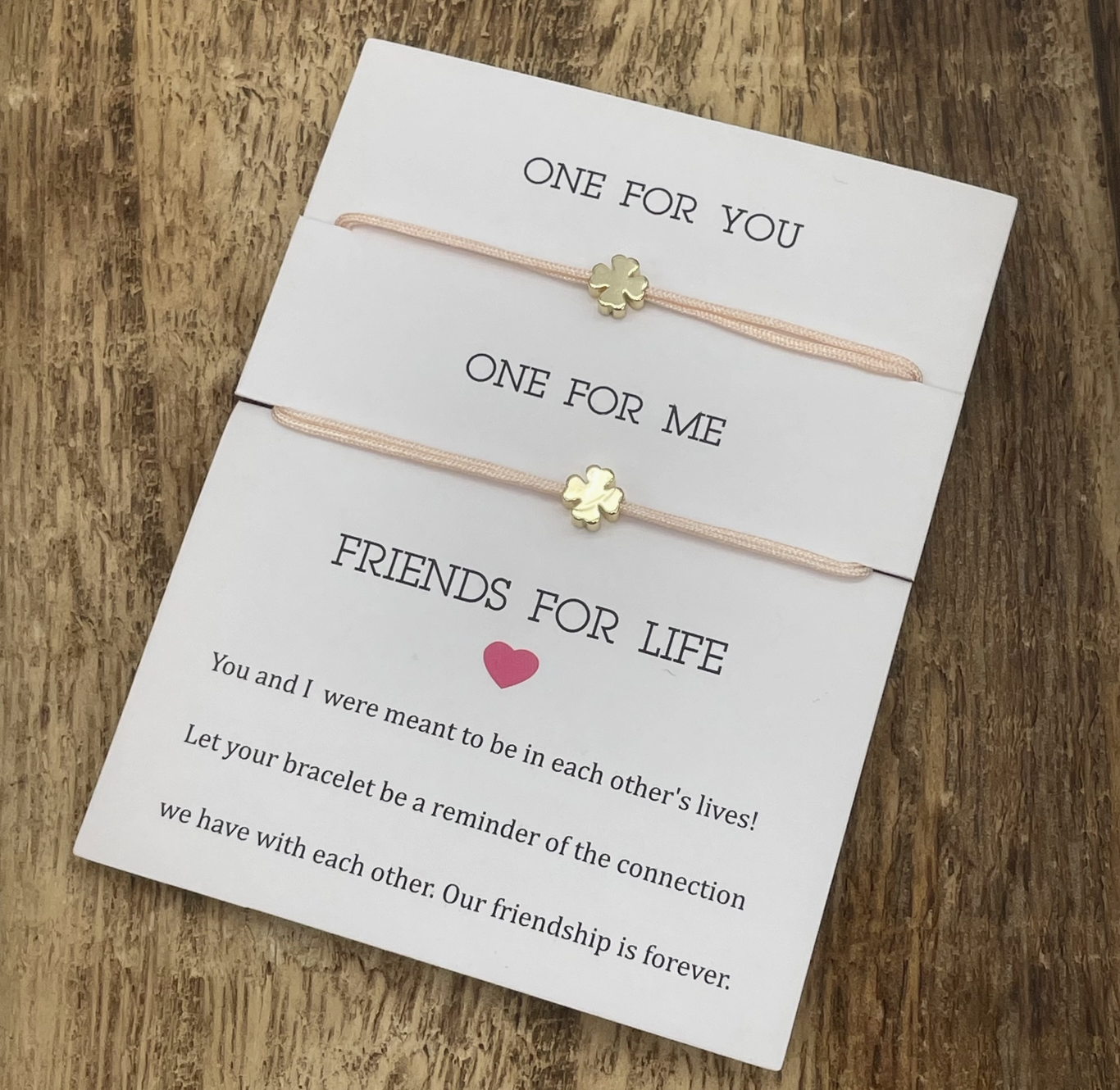 Parsley & Pepper - Friends for Life Bracelet - Kløver Peach