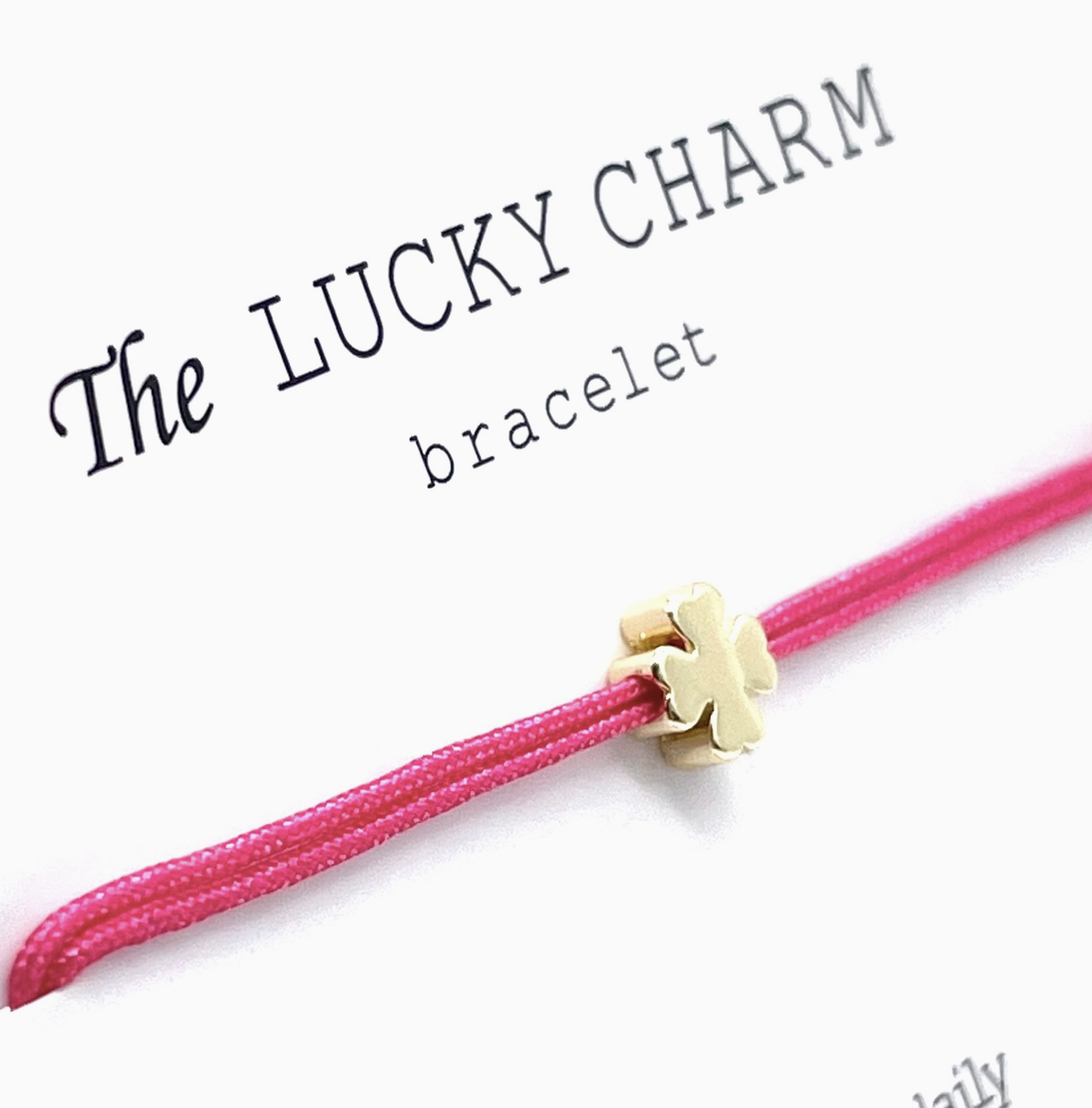 Parsley & Pepper - Lucky Charm Bracelet - Kløver - Mørk Rosa