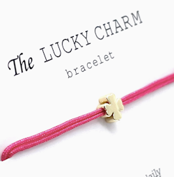 Parsley & Pepper - Lucky Charm Bracelet - Kløver - Mørk Rosa