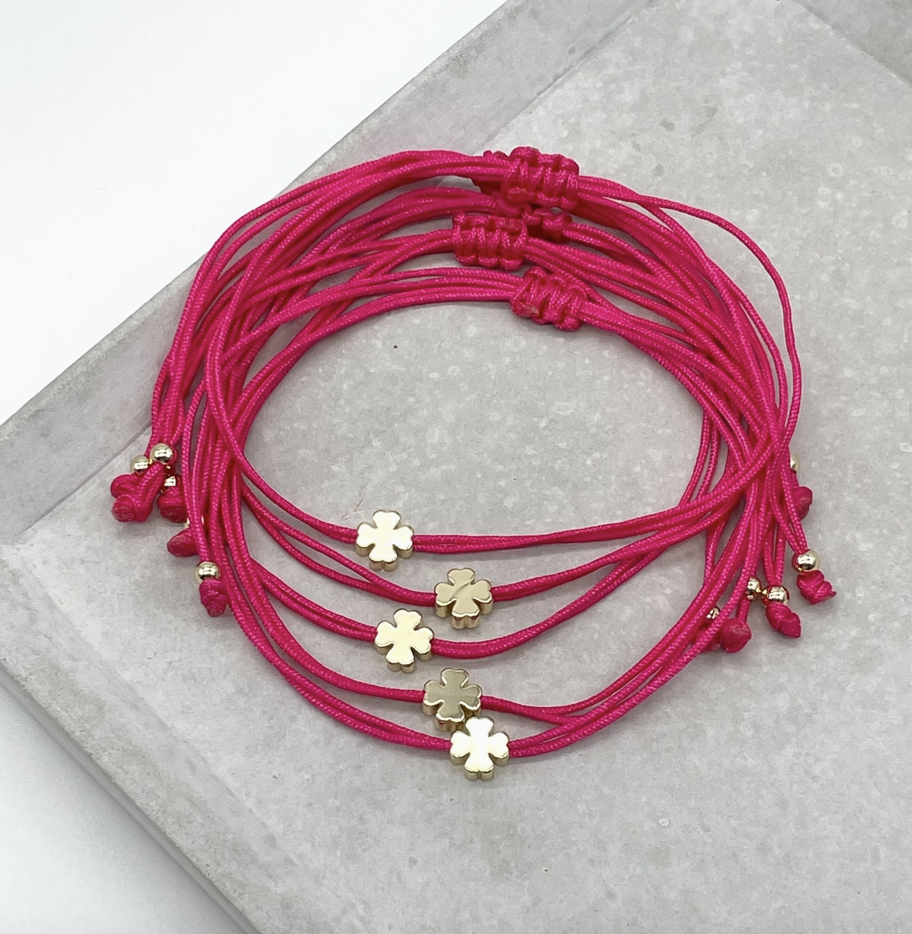 Parsley & Pepper - Lucky Charm Bracelet - Kløver - Mørk Rosa
