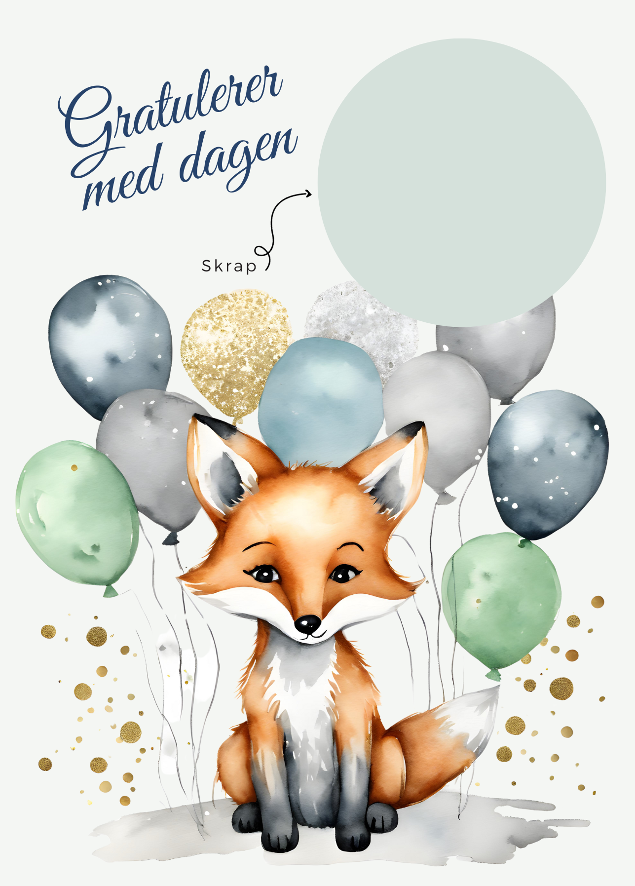 Bursdag Skrapekort - Rev
