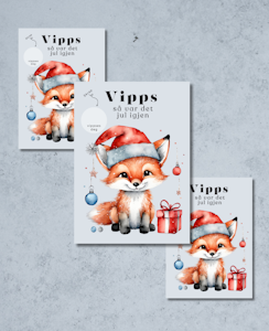 3pk Vipps Skrapekort - Julerev