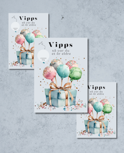 3pk Vipps Skrapekort - Cakepops