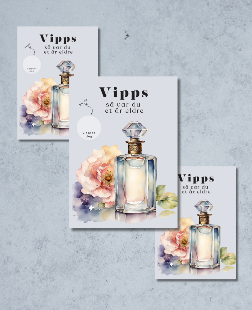 3pk Vipps Skrapekort - parfyme