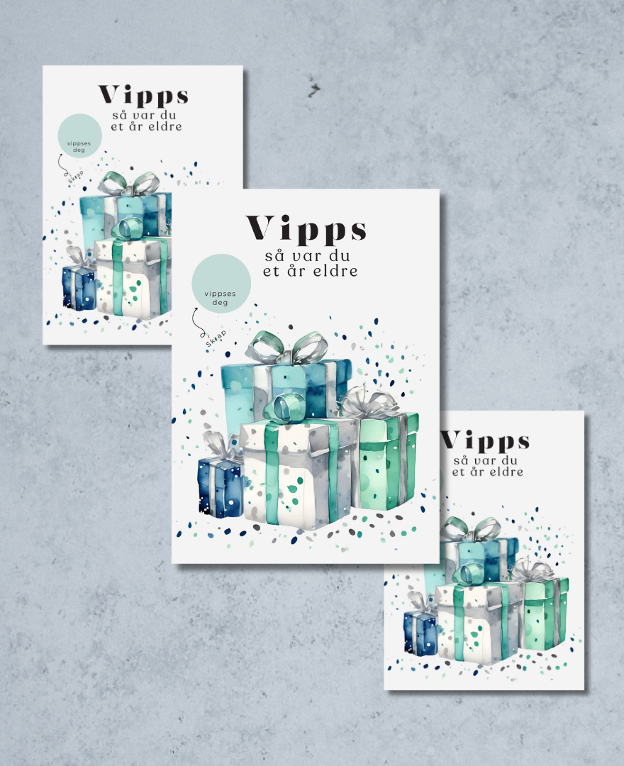 3pk Vipps Skrapekort - Gaver