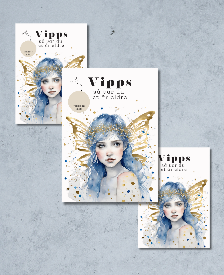 3pk Vipps Skrapekort - Fairy