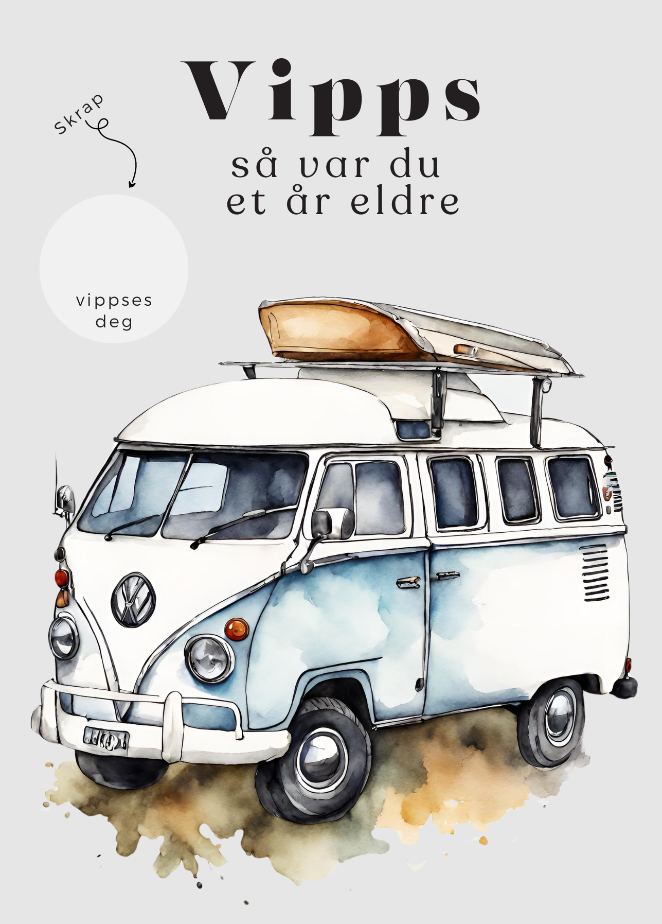 3pk Vipps Skrapekort - Campervan