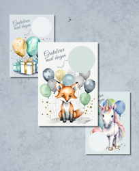 3pk Bursdag Skrapekort
