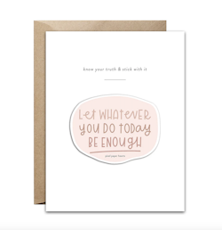 Pixel Paper Heart Sticker Card - Enough