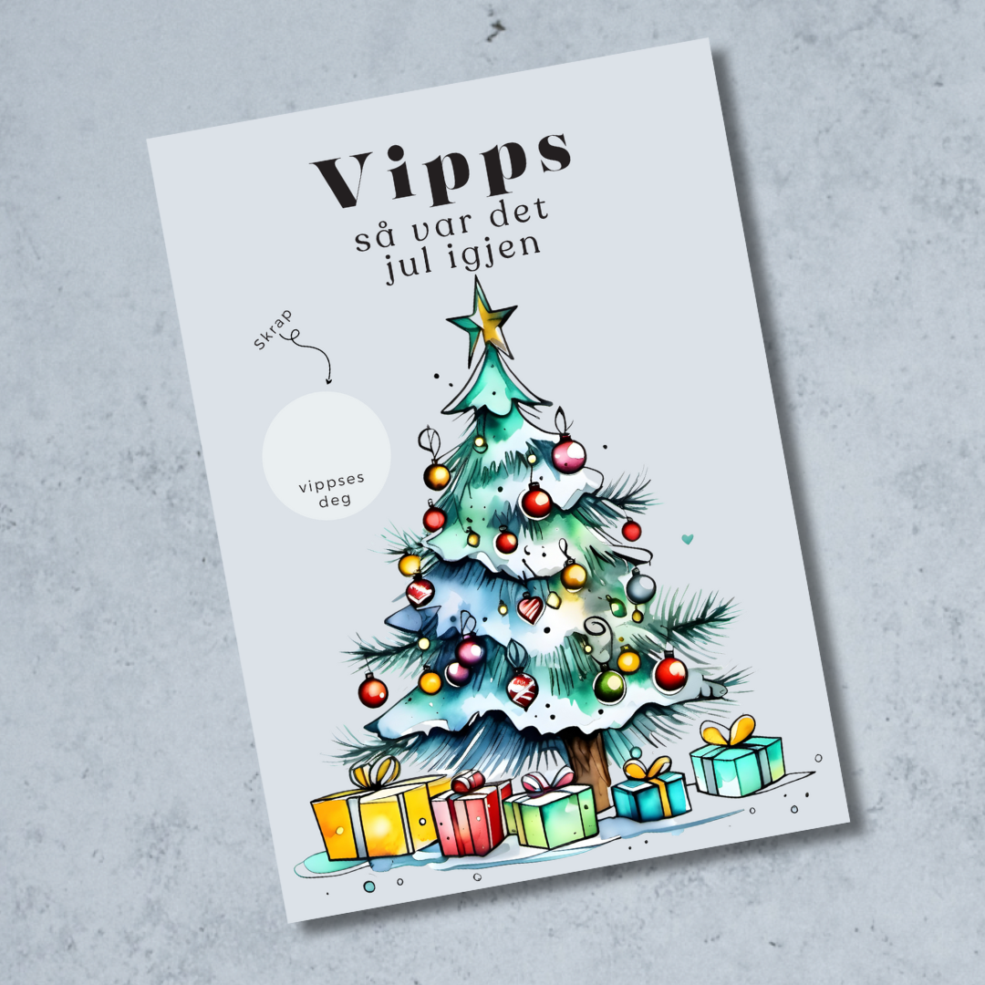 3pk Vipps Skrapekort - Juletrær