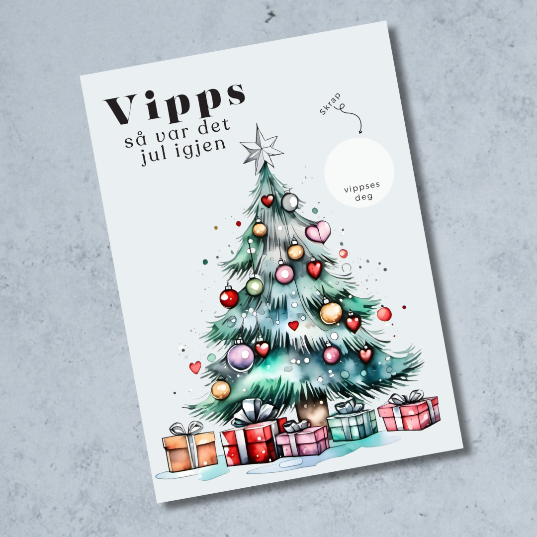 3pk Vipps Skrapekort - Juletrær