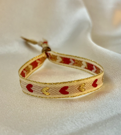 Ribbon Bracelet - Hearts