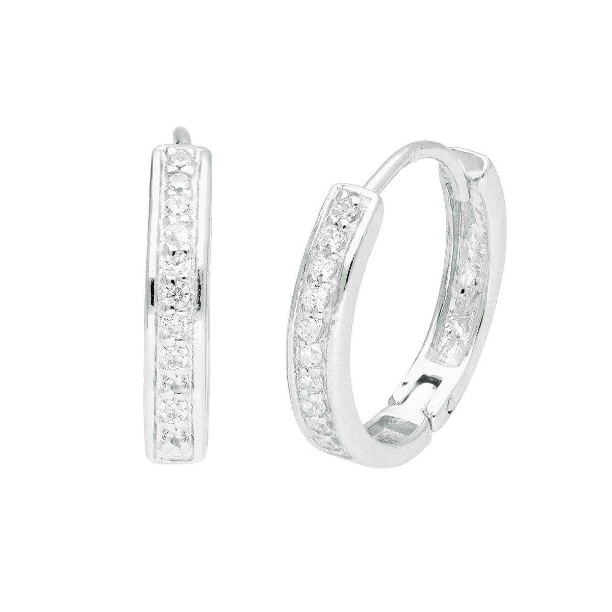 Life Charms - Circle Silver hoops