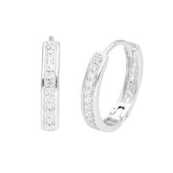 Life Charms - Circle Silver hoops