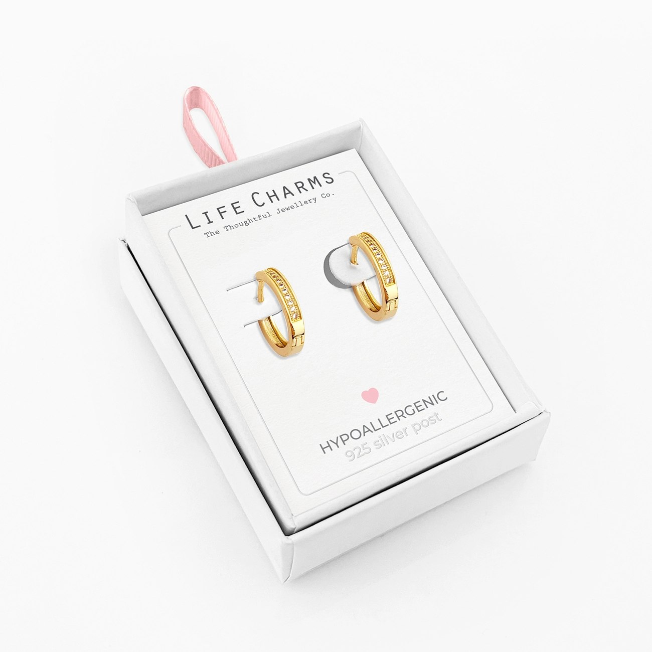 Life Charms - Gullbelagte hoops