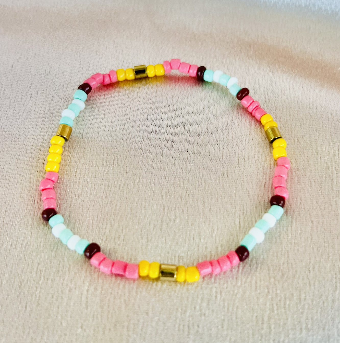 Glass Beads Stretch Bracelet