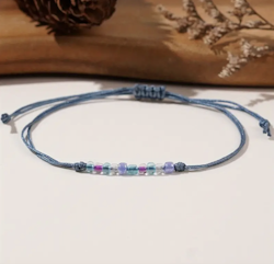 Rice Beads Armbånd - Blå