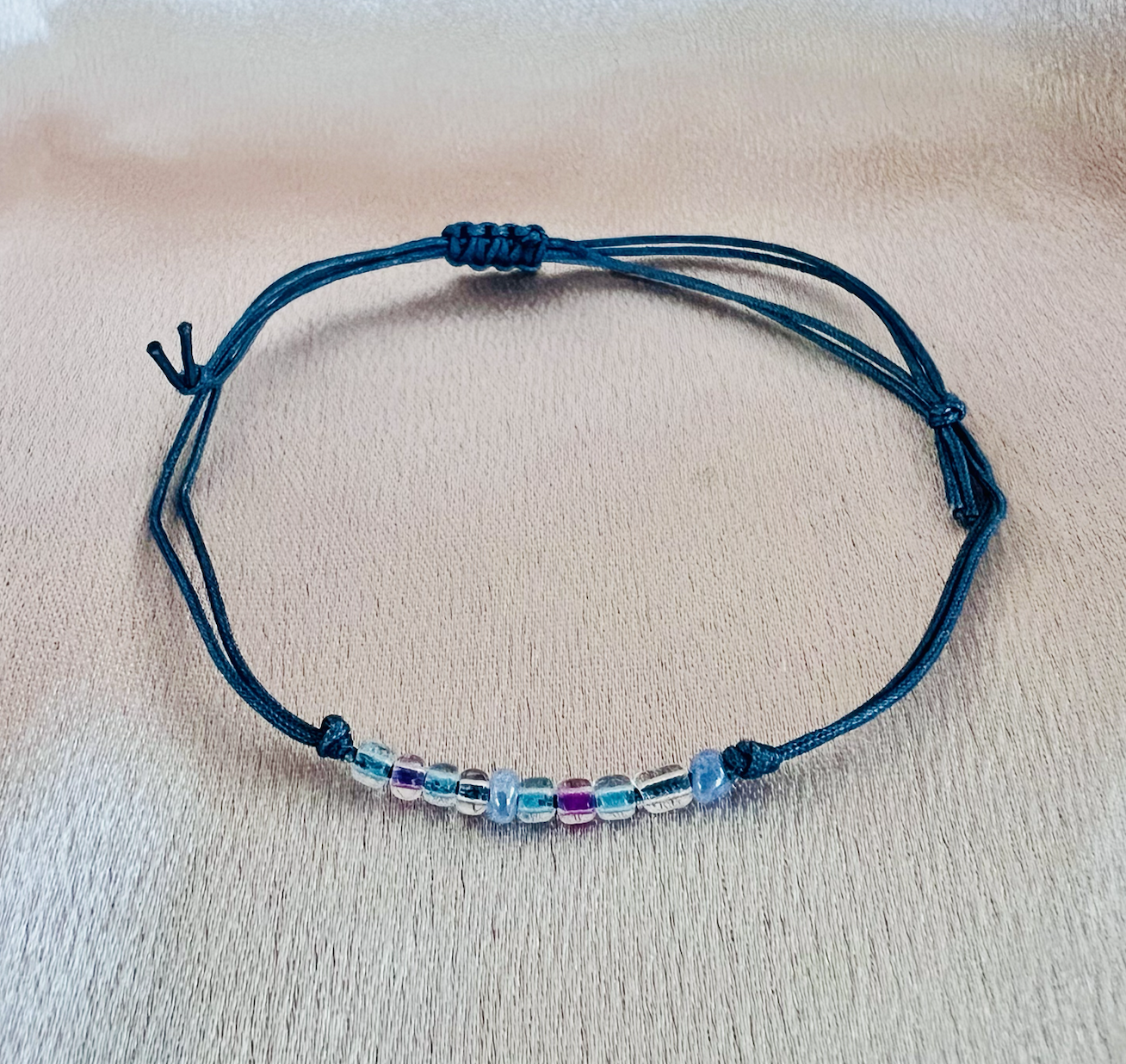 Rice Beads Armbånd - Blå