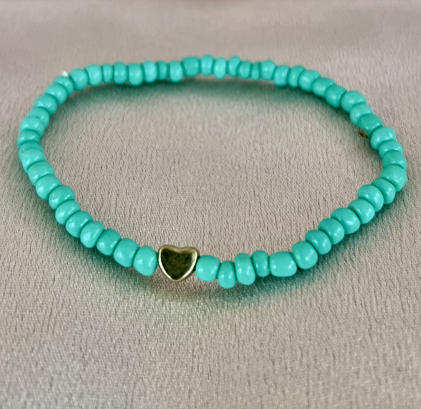 Glass Beads Stretch Bracelet - Turkis