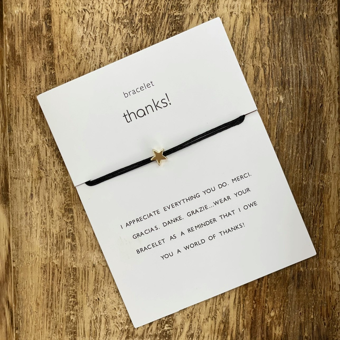 Parsley & Pepper - Thank You Bracelet - Sort