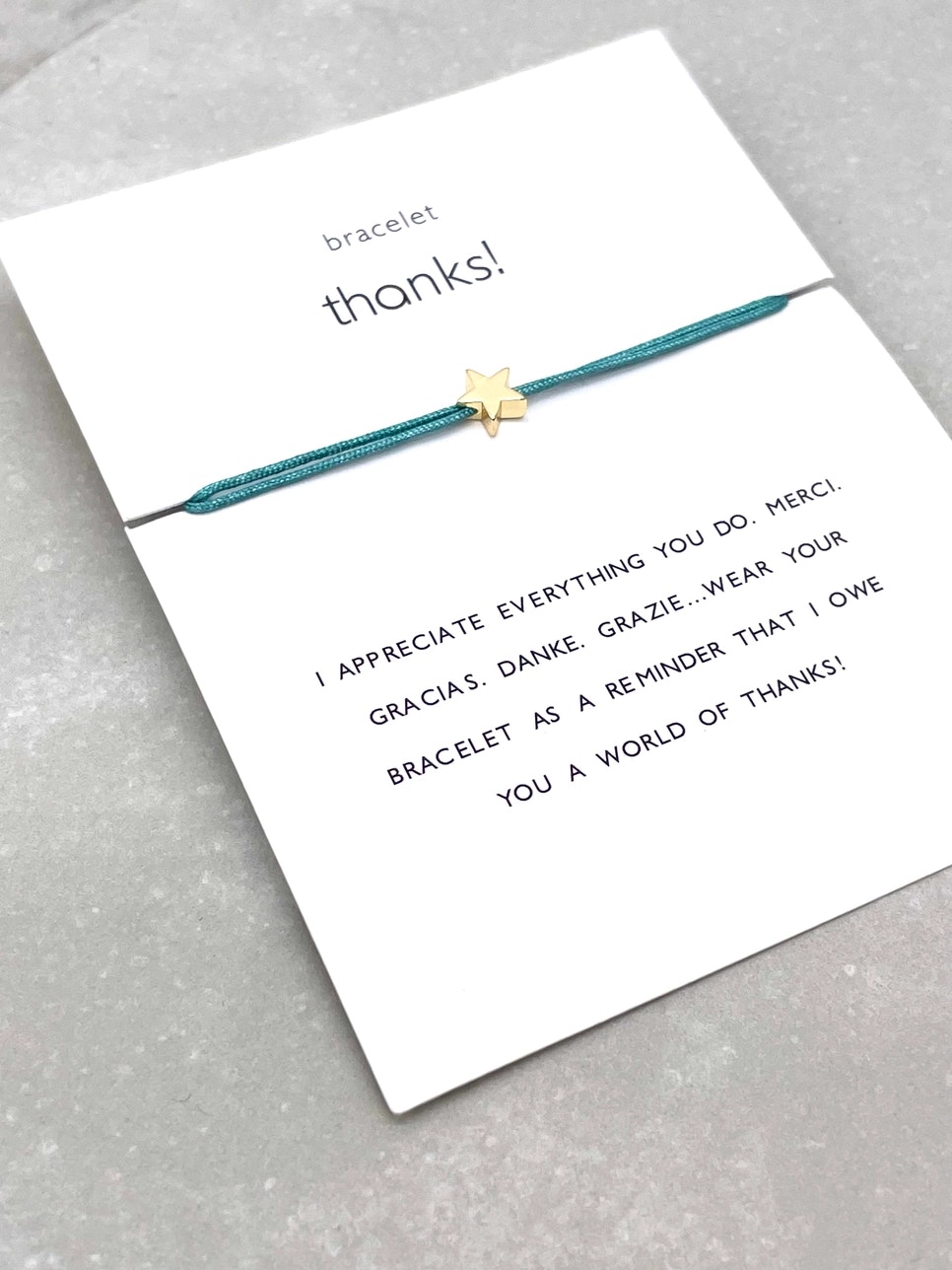 Parsley & Pepper - Thank You Bracelet - Mint