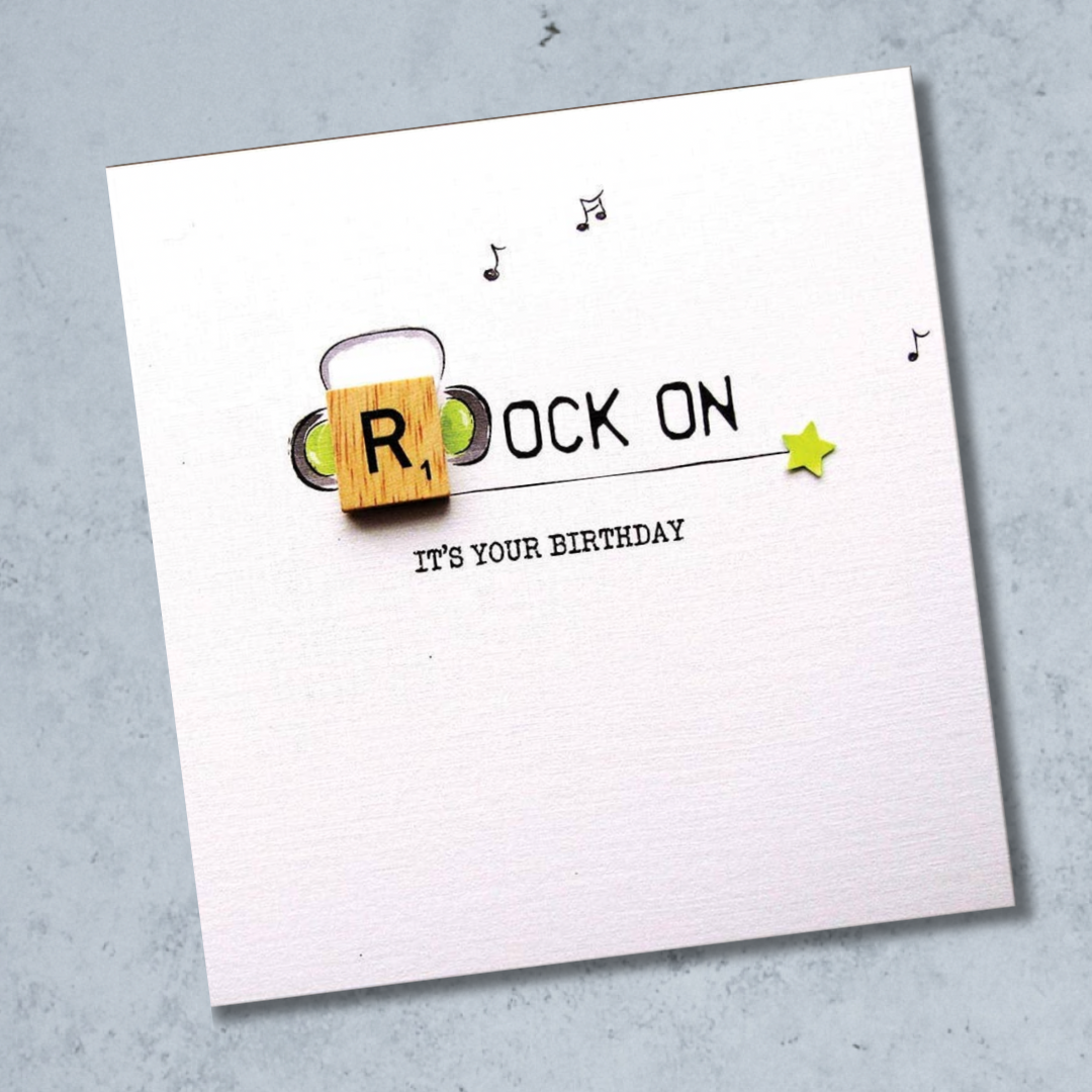 Bexy Boo Greeting Card - "ROCK ON"