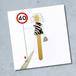 Bexy Boo Greeting Card - Age 40