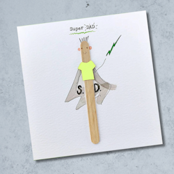 Bexy Boo Greeting Card - "SUPER DAD"