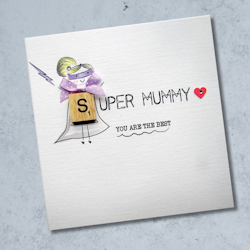 Bexy Boo Greeting Card - "SUPER MUMMY"