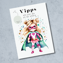 Vipps Bursdagskort - Super Hero Girl
