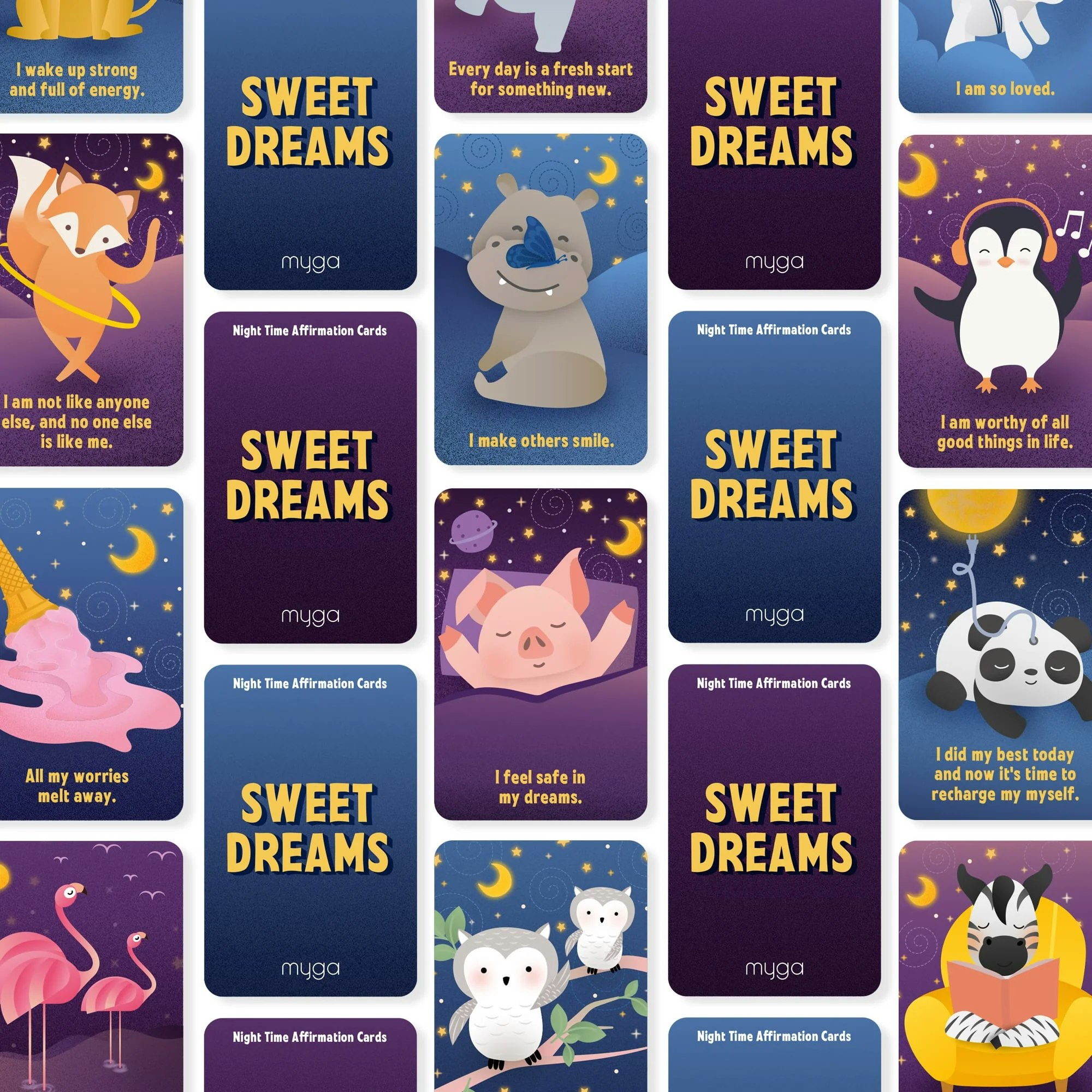 Myga - Sweet Dreams Night Time Affirmation Cards