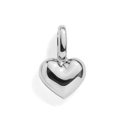 Puffy Heart Silver Charm