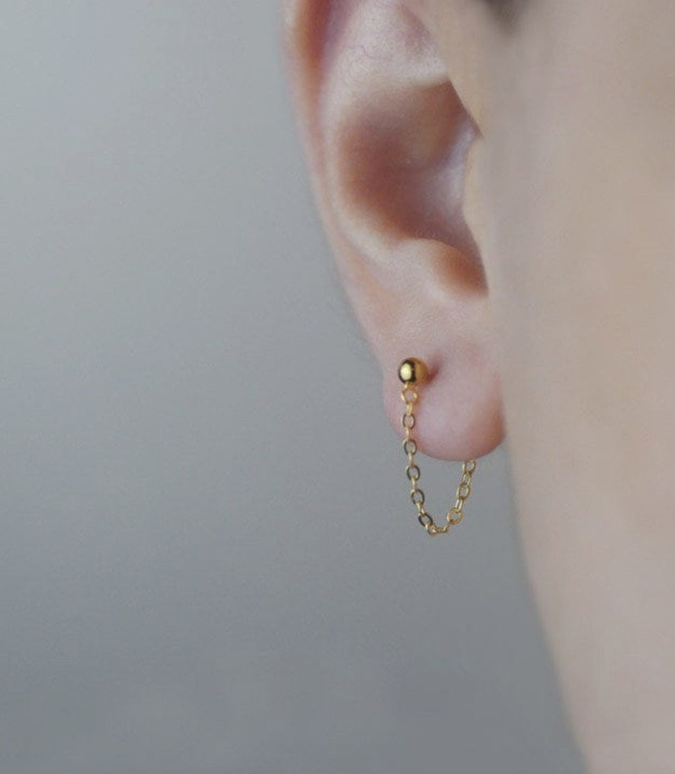 Gold Chain Øredobber