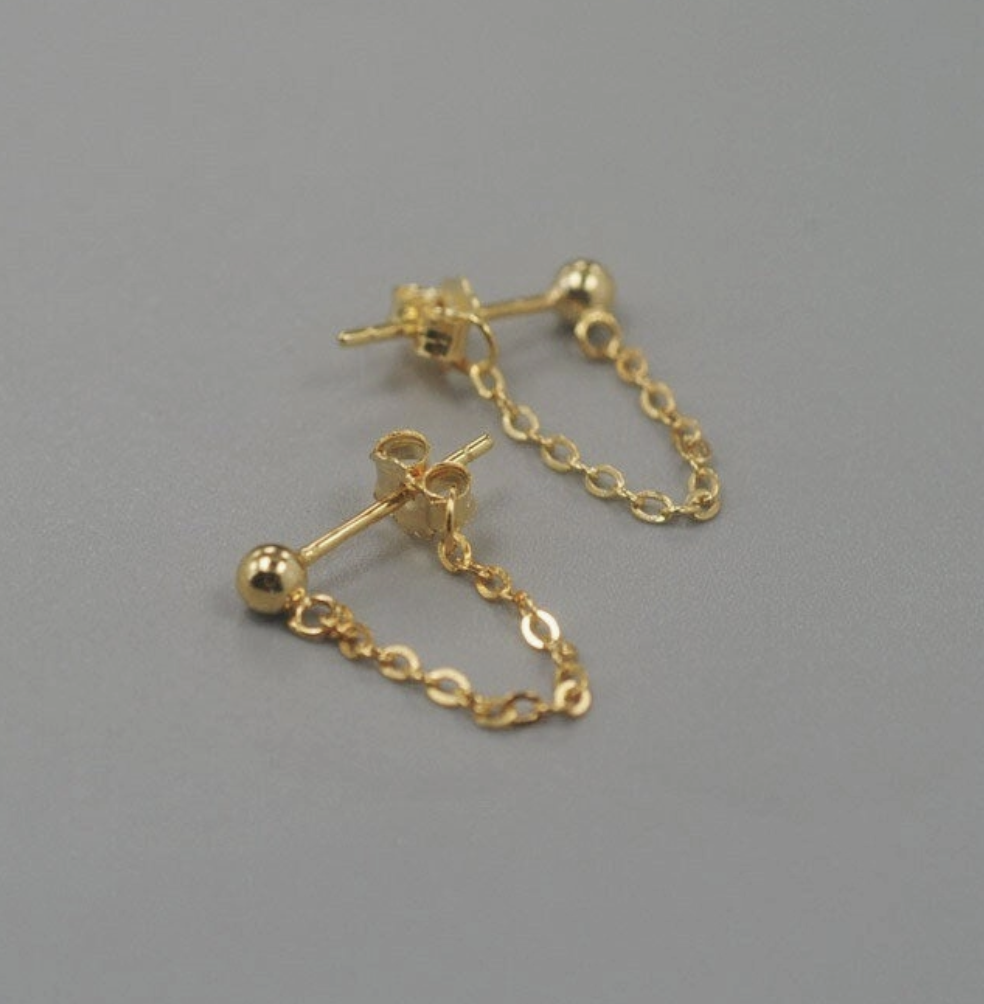 Gold Chain Øredobber