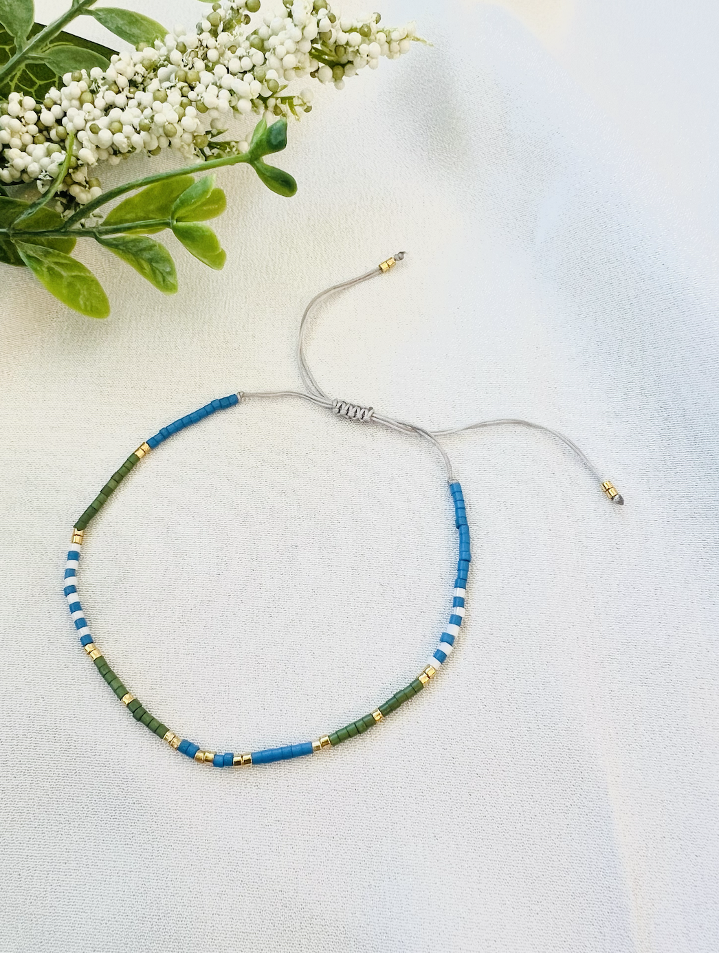 Mini Beads Armbånd - grønn