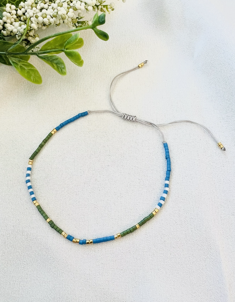 Mini Beads Armbånd - grønn