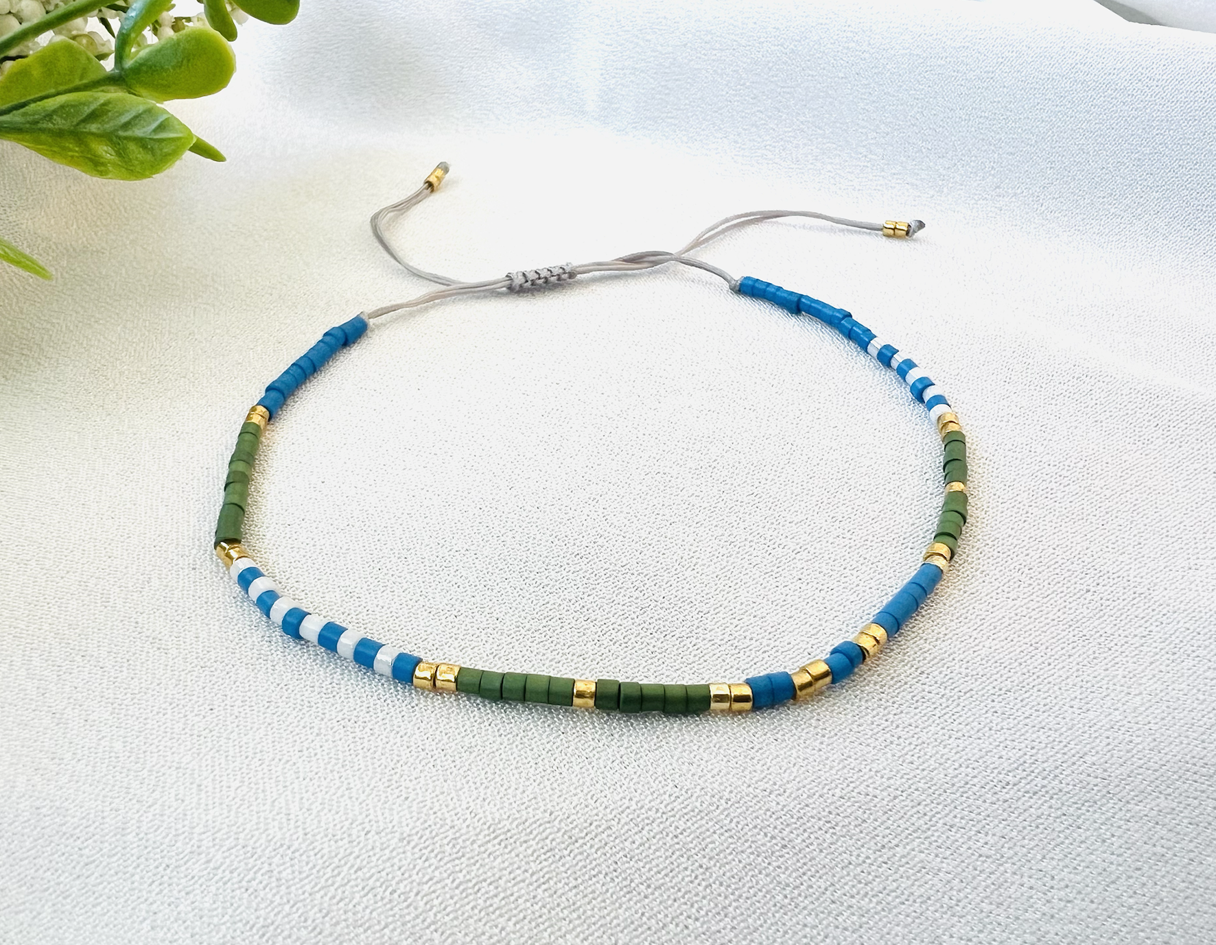 Mini Beads Armbånd - grønn