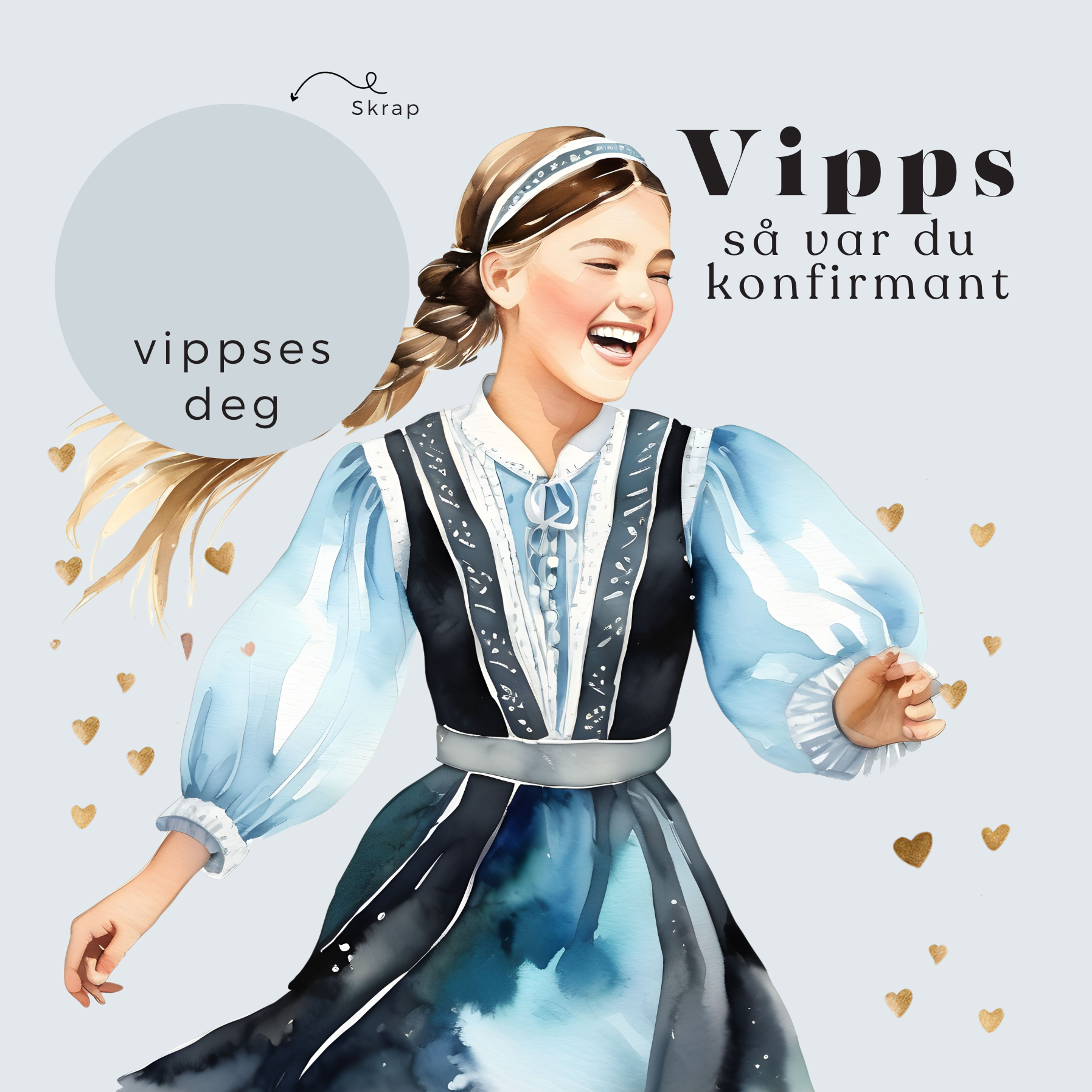 Vipps Konfirmasjonskort  - Festdrakt