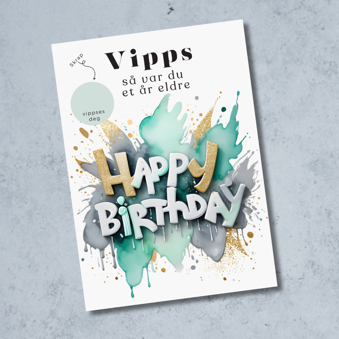 Vipps Bursdagskort - Happy Birthday