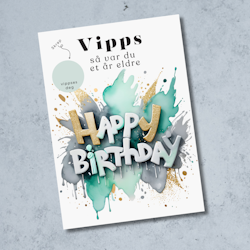 Vipps Bursdagskort - Happy Birthday