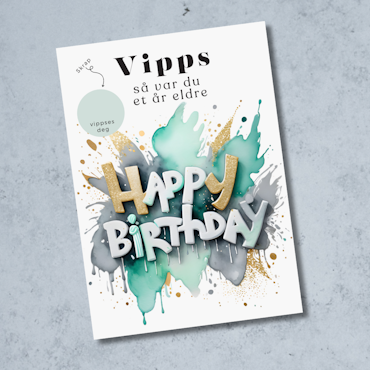 Vipps Bursdagskort - Happy Birthday