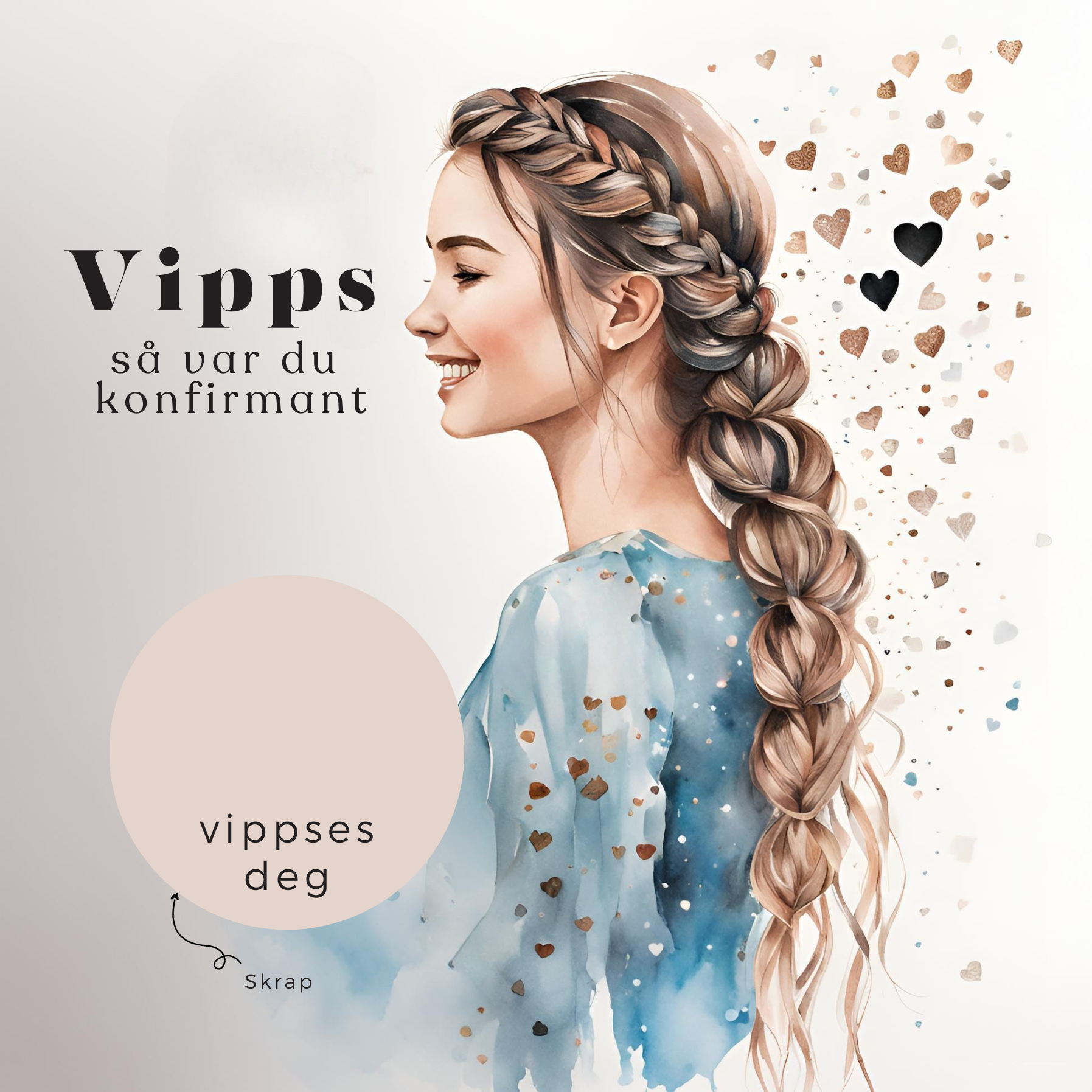 Vipps Konfirmasjonskort  - Hjerte