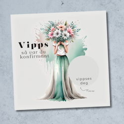 Vipps Konfirmasjonskort  - Flowergirl