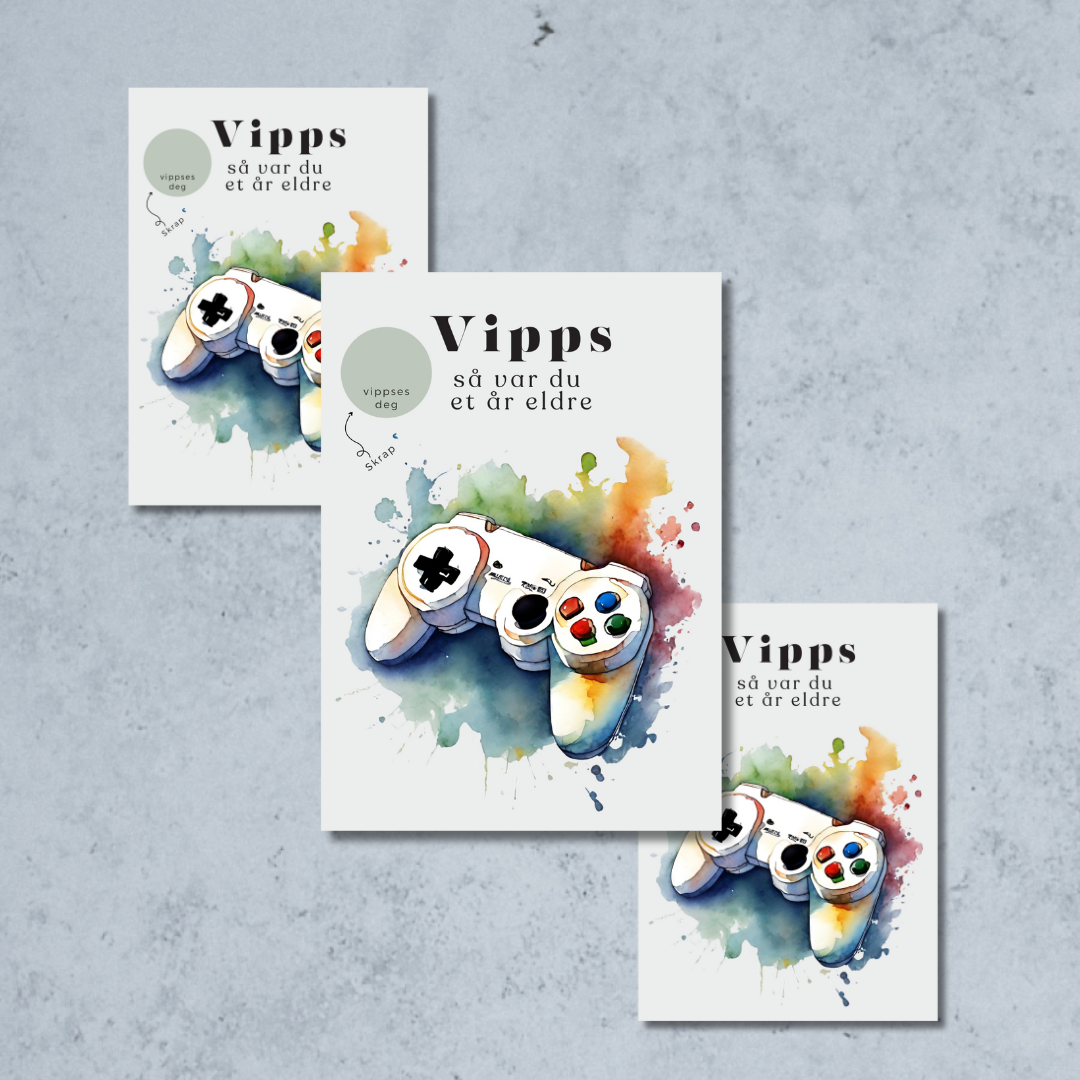 3pk Vipps Skrapekort - Gaming