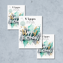 3pk Vipps Skrapekort - Happy Birthday